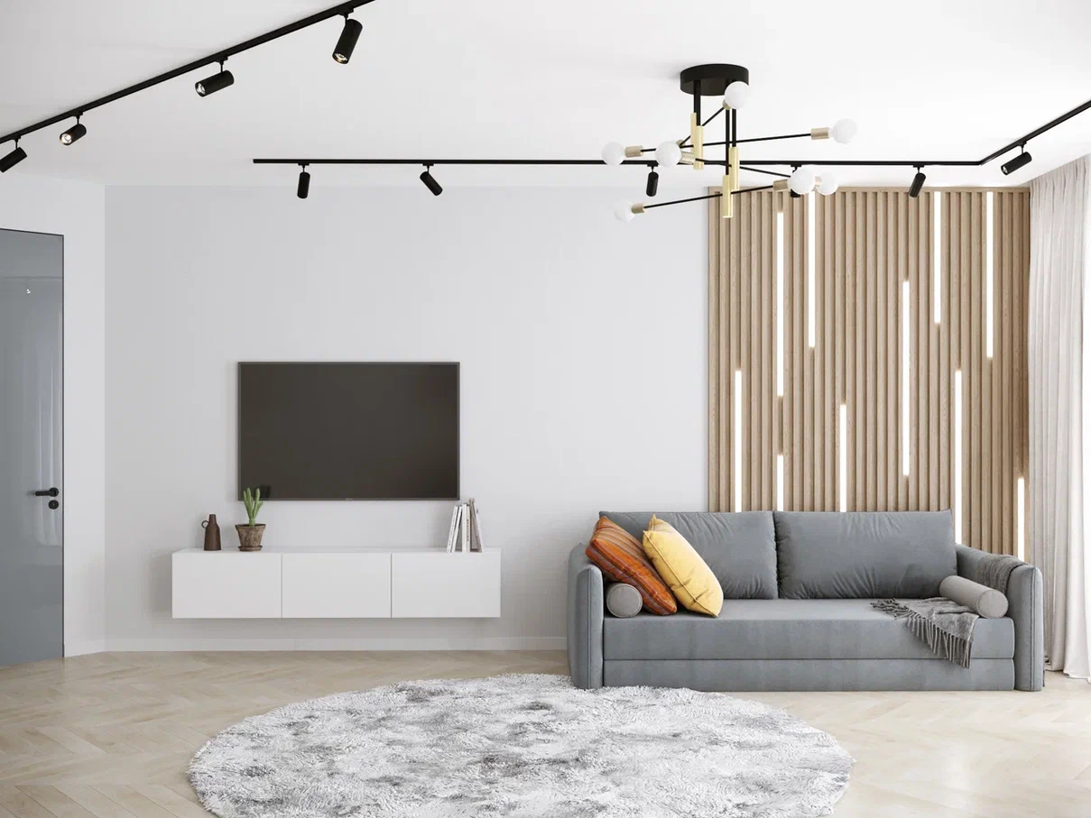 Ремонт квартиры в гостиной в стиле модерн от компании Domeo