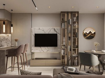 Дизайн и ремонт квартиры в современном стиле от компании Domeo