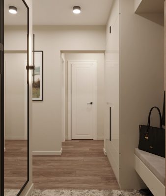 Ремонт узкого коридора под ключ от компании Domeo