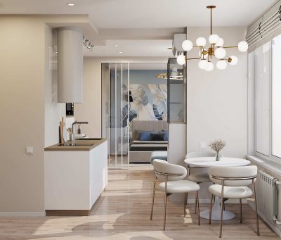 Услуги по косметическому ремонту квартиры-студии в новостройке от Domeo