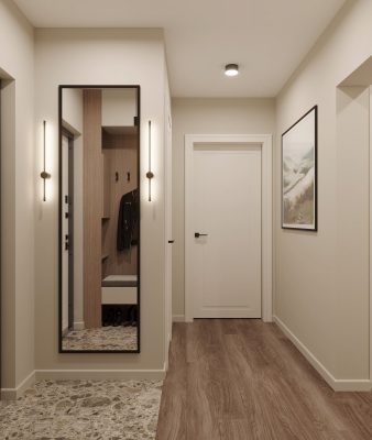 Ремонт коридора в квартире в хрущевке под ключ от компании Domeo