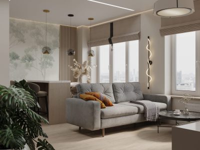 Ремонт студии 25 кв м в новостройке от компании Domeo