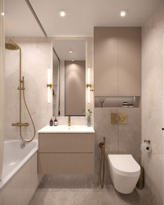 Ремонт ванной под ключ от Домео с материалами и сантехникой