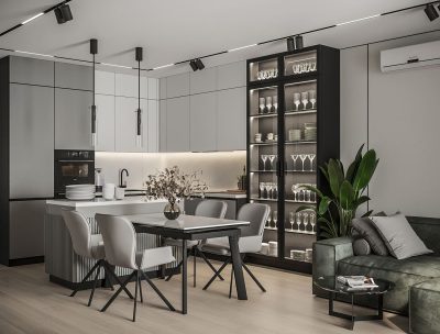 Ремонт евродвушки свободной планировки под ключ от компании Domeo