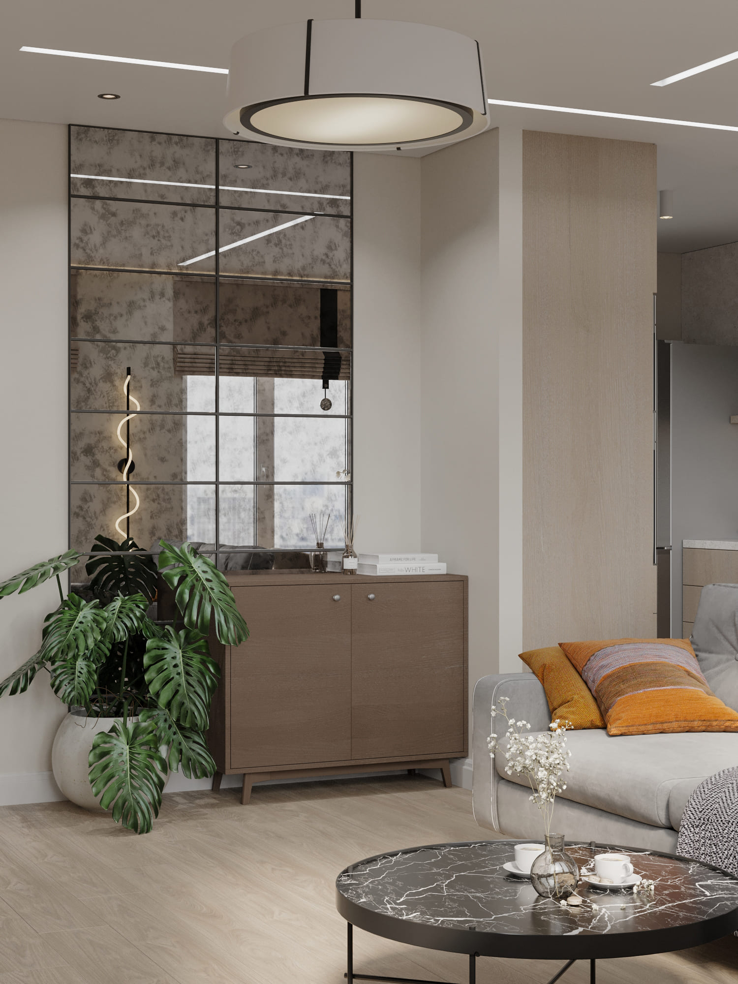 Ремонт квартиры в гостиной в балийском стиле от компании Domeo