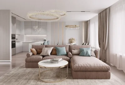 Евроремонт двухкомнатной квартиры в новостройке под ключ от компании Domeo