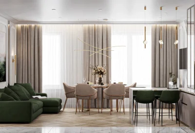 Ремонт от Домео под ключ для четырехкомнатной новостройки в Москве