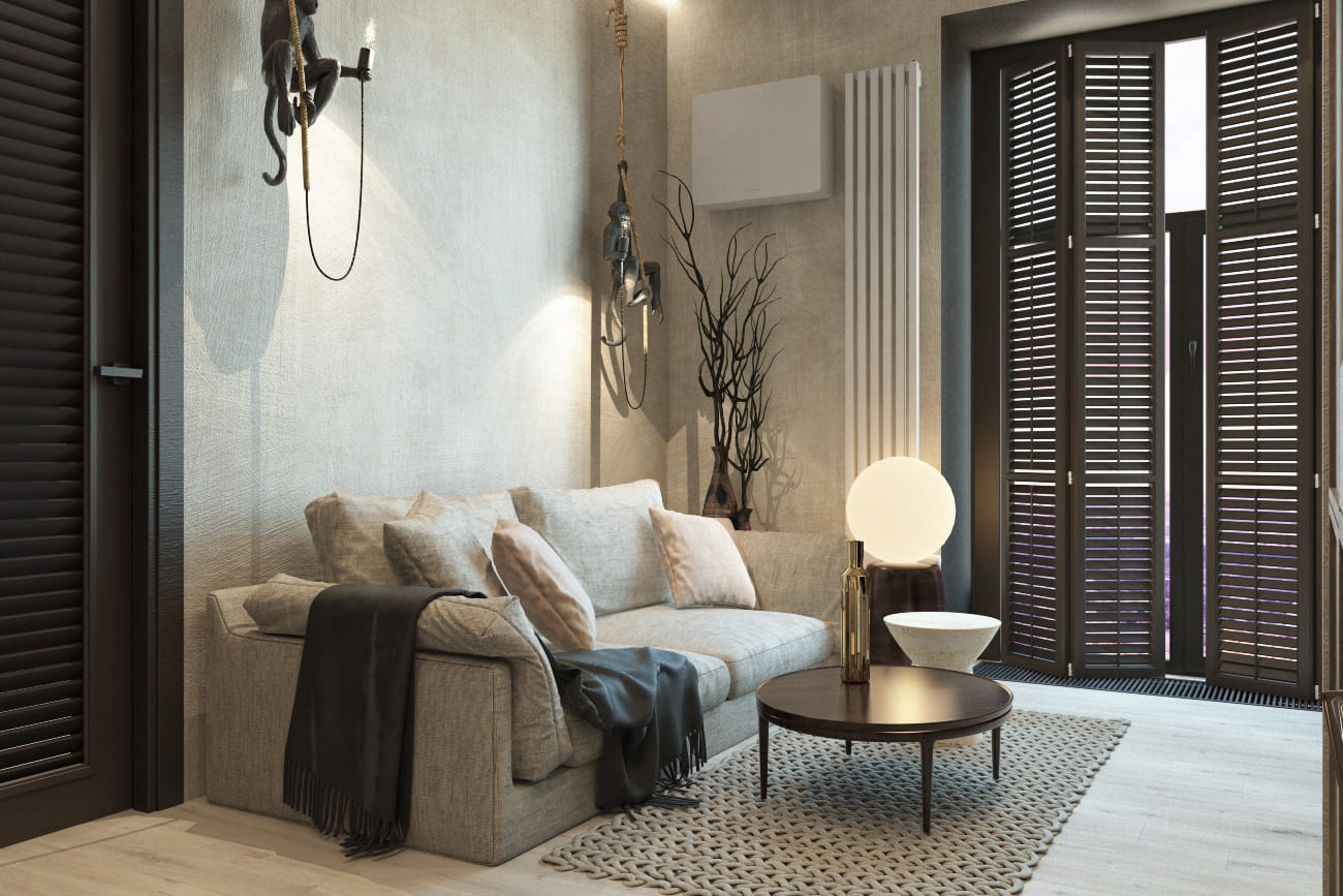 Ремонт квартиры в кухне-гостиной в балийском стиле от компании Domeo