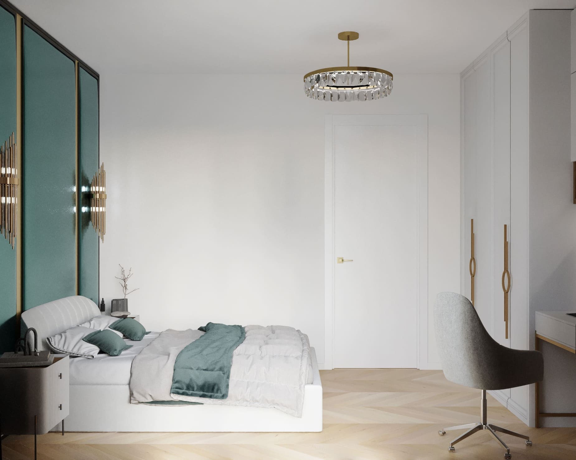 Ремонт мастер спальни в стиле ар-деко от Домео