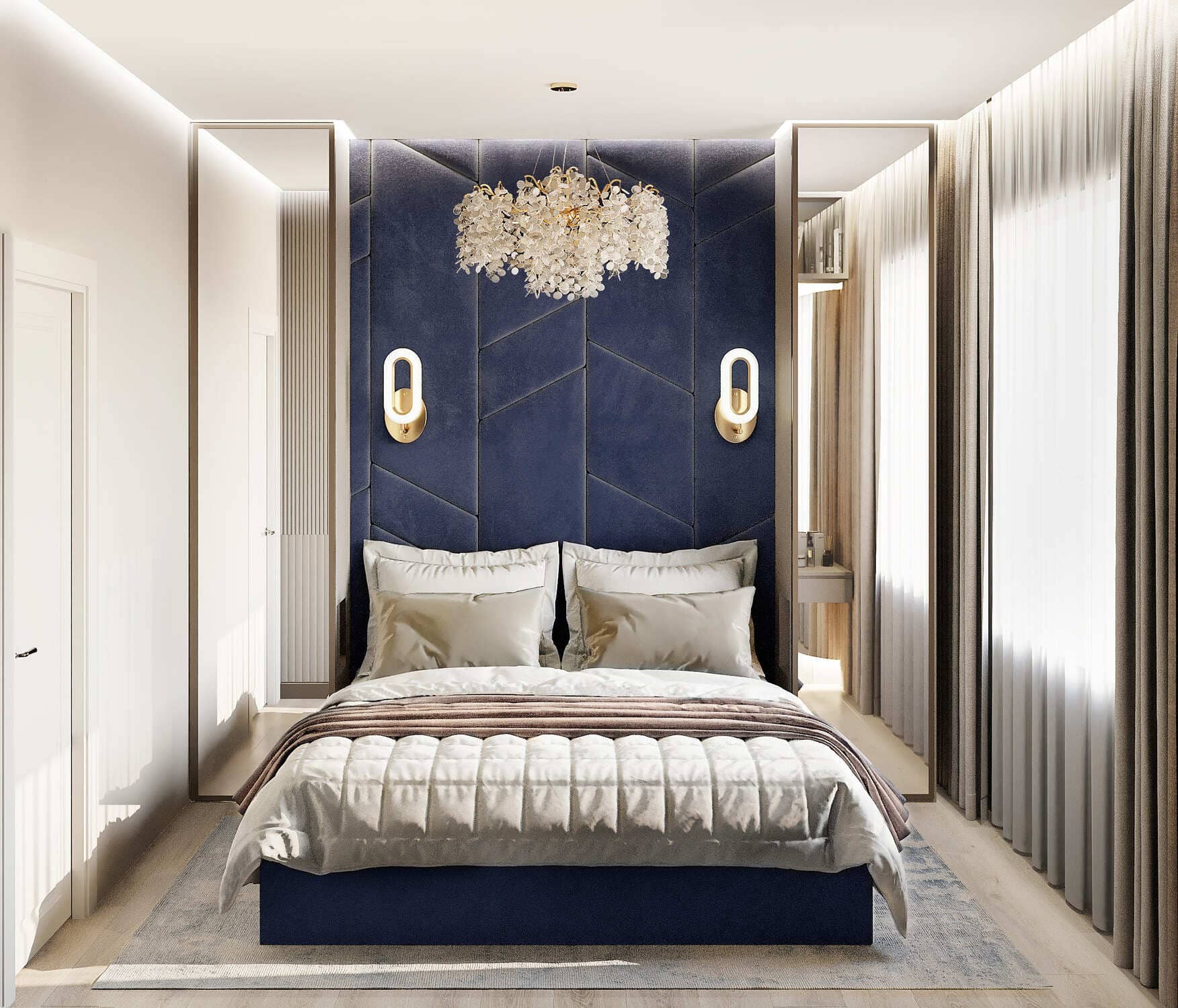 Ремонт квартиры в спальне в стиле ар-деко от компании Domeo