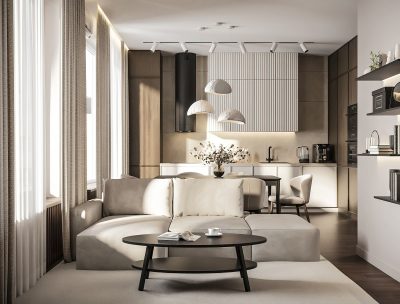 Дизайн и ремонт квартиры в стиле джапанди от компании Domeo