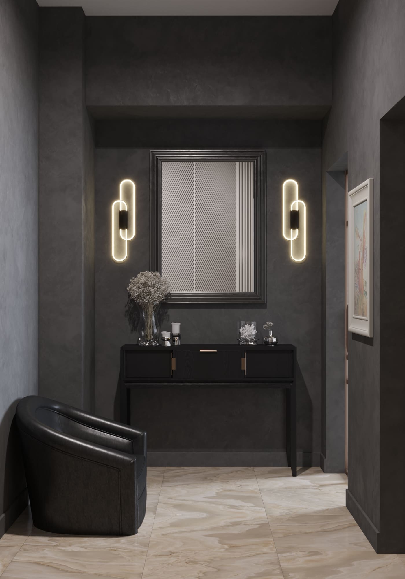 Удачные цветовые решения для прихожей от Domeo