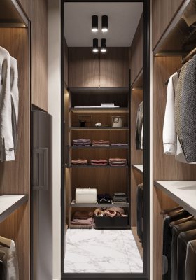 Ремонт функциональной гардеробной комнаты под ключ от Domeo