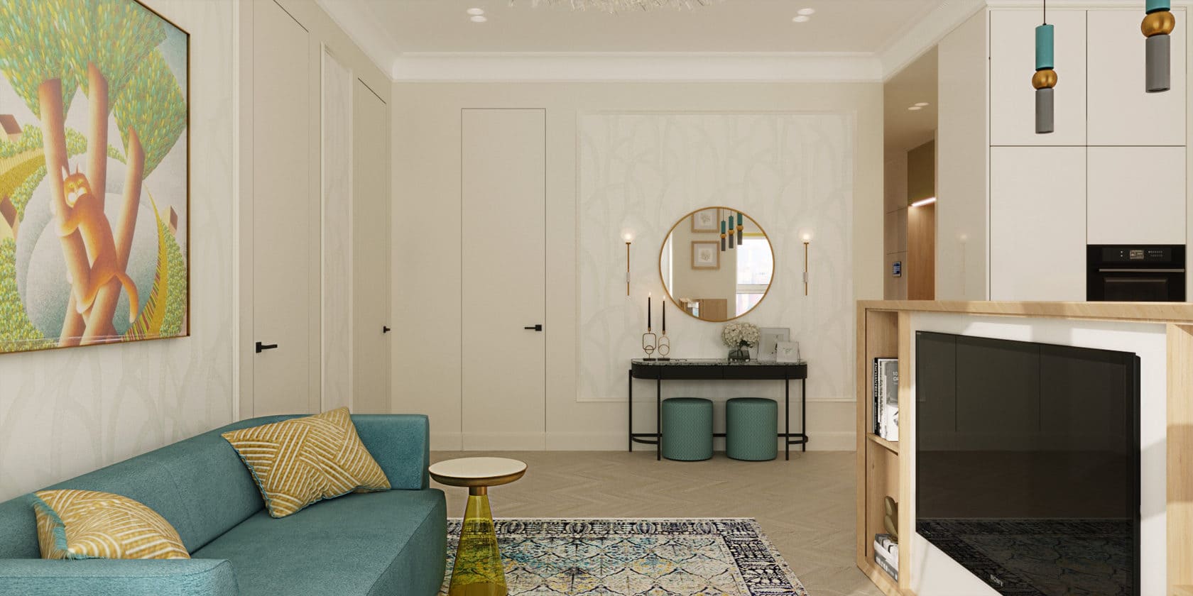 Дизайн-проект квартиры во вторичке в доме серии П3 под ключ от компании Domeo