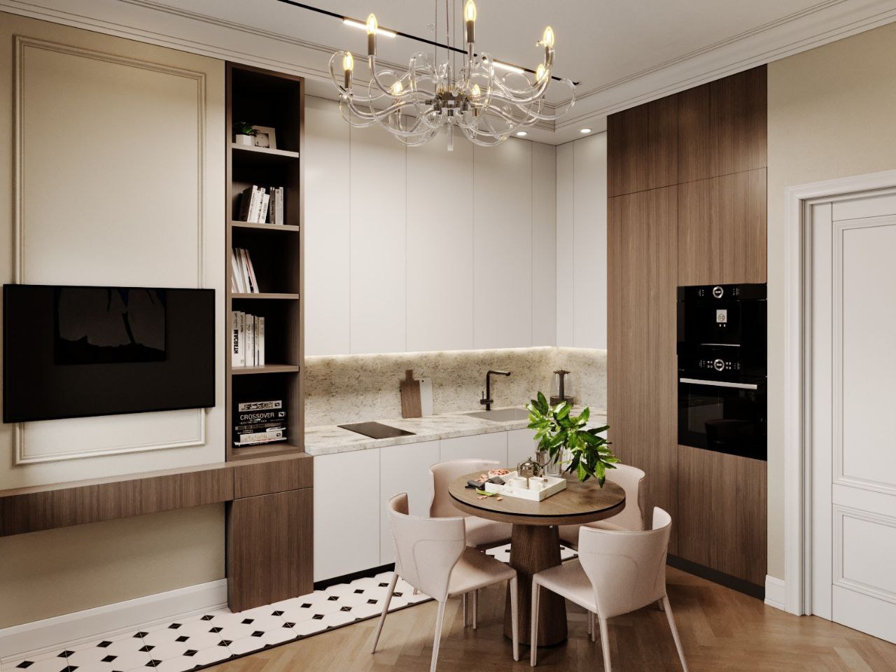 Обновление интерьера кухни с помощью косметического ремонта без лишних затрат от Domeo