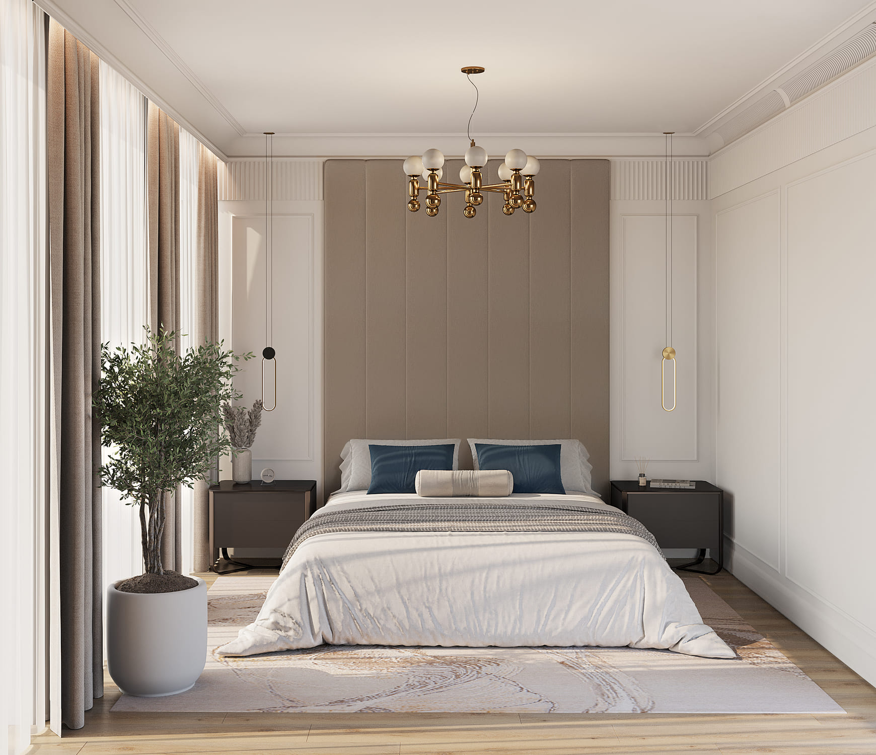 Дизайн-проект четырехкомнатной квартиры с визуализацией под ключ от компании Domeo