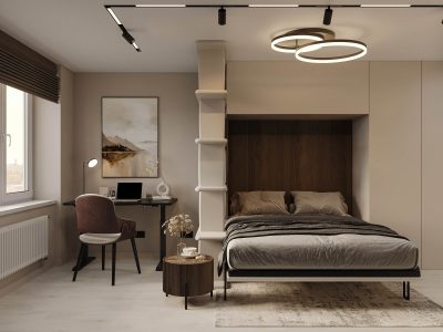 Ремонт квартиры студии 24 кв м в Подмосковье от компании Domeo