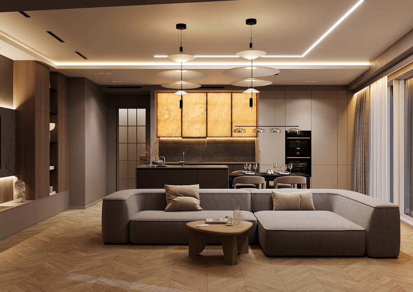 Дизайн-проект трехкомнатной квартиры с визуализацией под ключ от компании Domeo