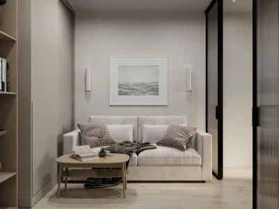 Ремонт квартиры студии 24 кв м в новостройке от компании Domeo