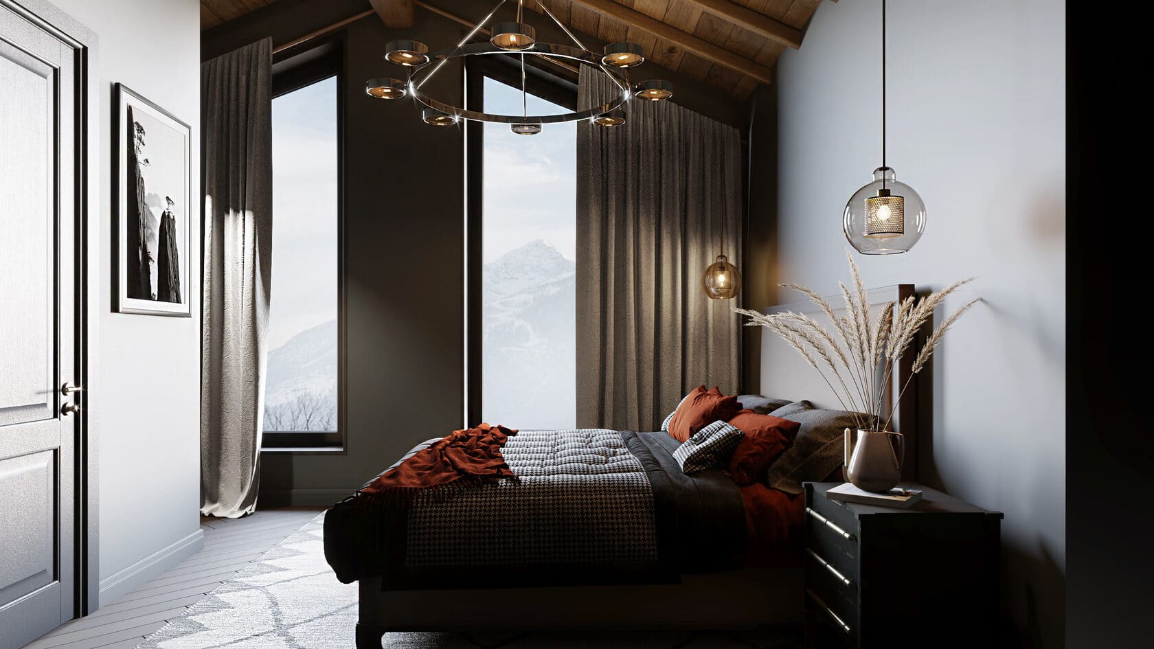 Дизайн коттеджа с терракотовыми акцентами под ключ от компании Domeo