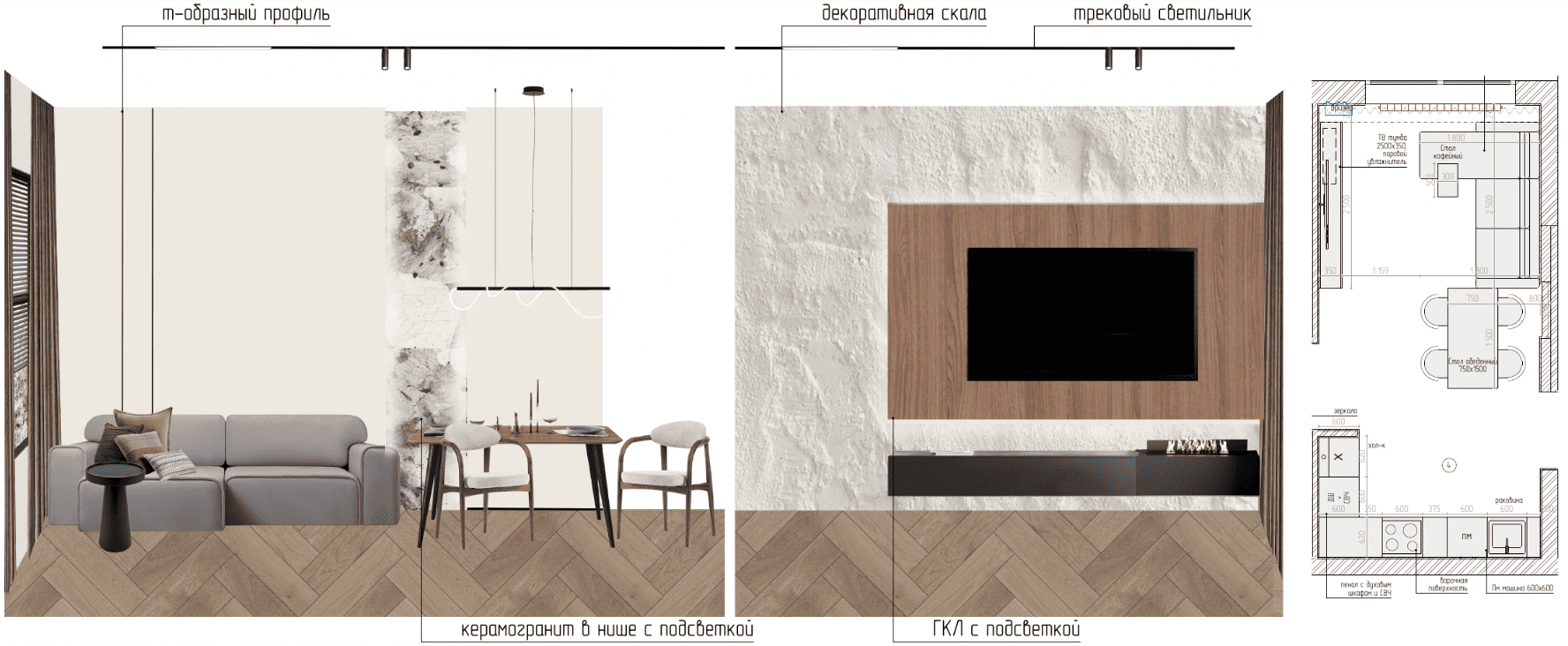 Дизайн-проект квартиры ПИК с коллажем под ключ от компании Domeo