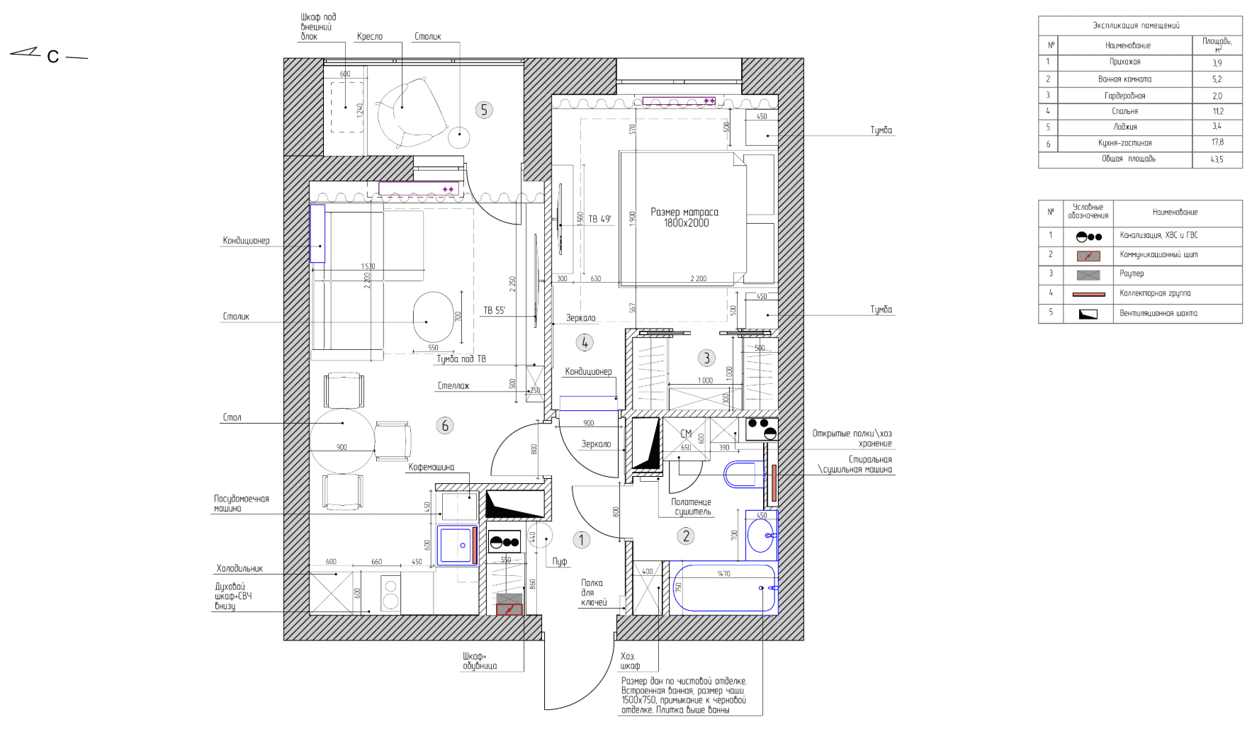 Дизайн-проект спальни в теплых оттенках под ключ от компании Domeo