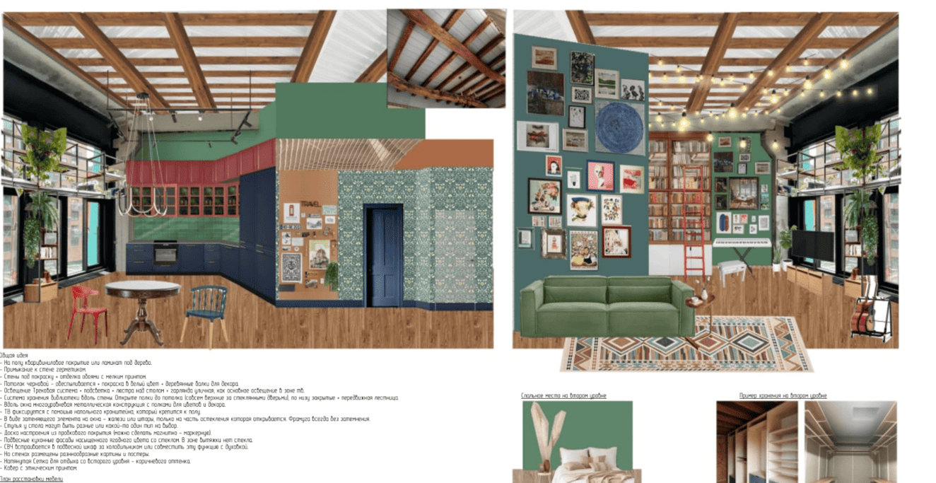 Дизайн-проект пентхауса с коллажем под ключ от компании Domeo