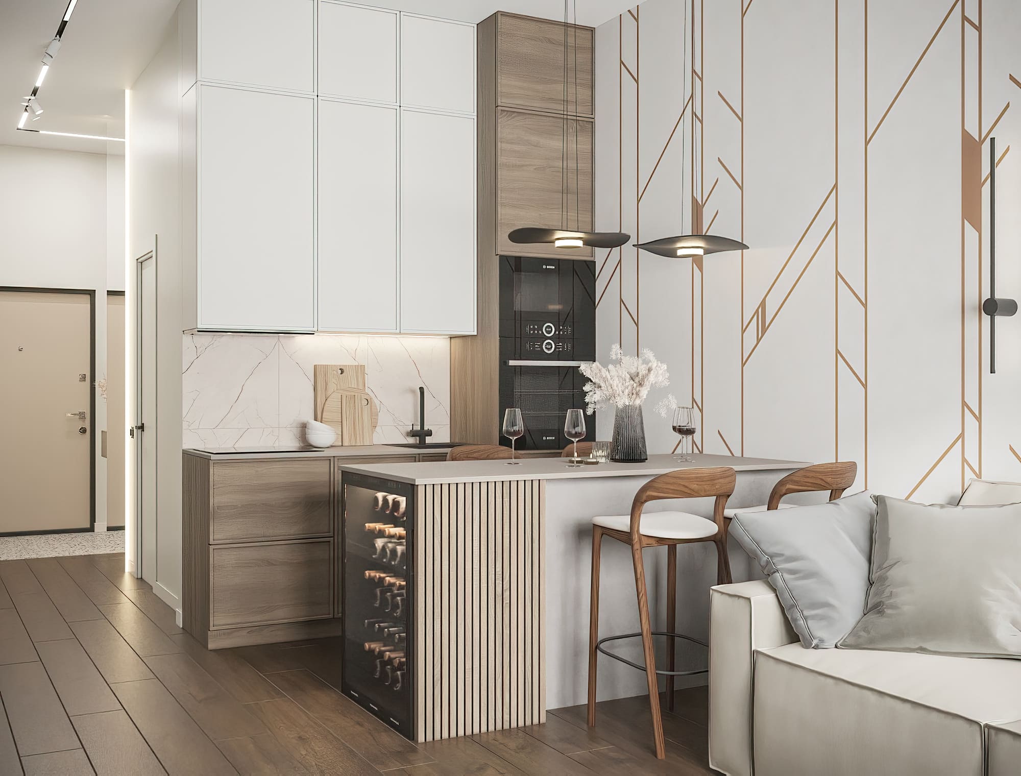 Ремонт квартиры 48 кв м под ключ от компании Domeo