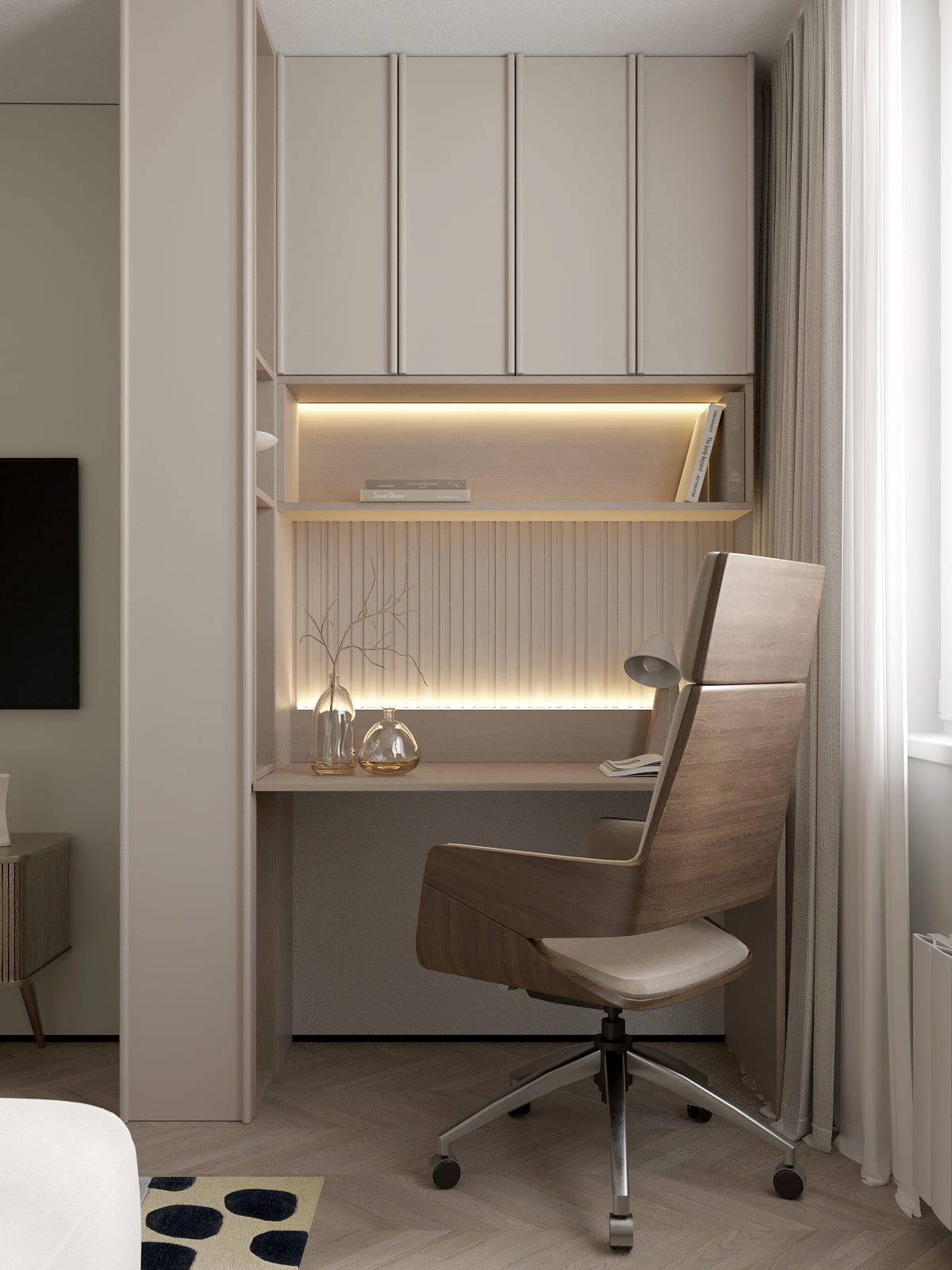 Ремонт квартиры 55 кв м в бежевых оттенках от компании Domeo