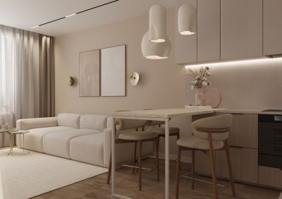 Ремонт квартиры 70 кв м в новостройке под ключ от компании Domeo