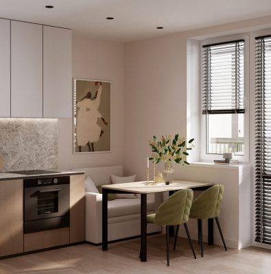 Стоимость ремонта студии 23 кв м от компании Domeo