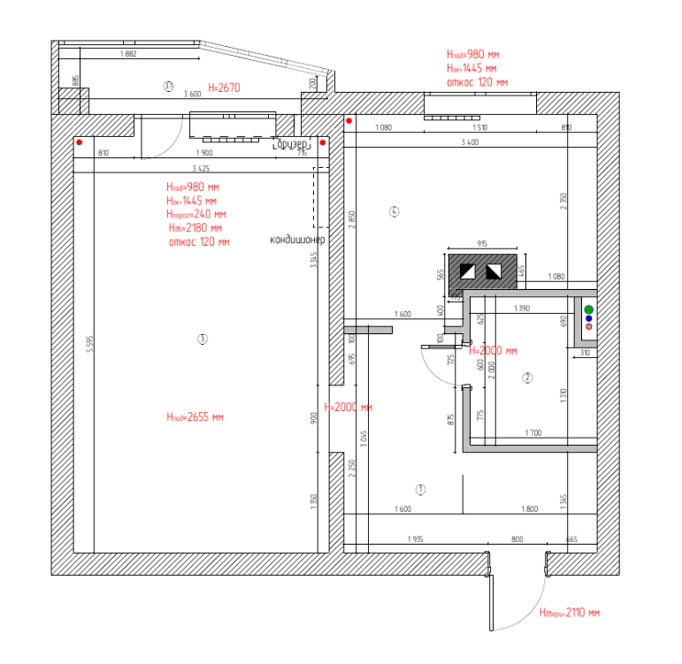 Планировка однушки серии п-44 в светлых тонах