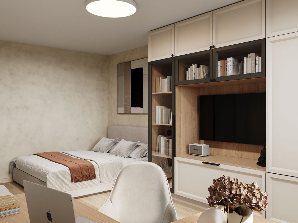 Дизайн однокомнатной квартиры П-44: готовые решения и реальные примеры