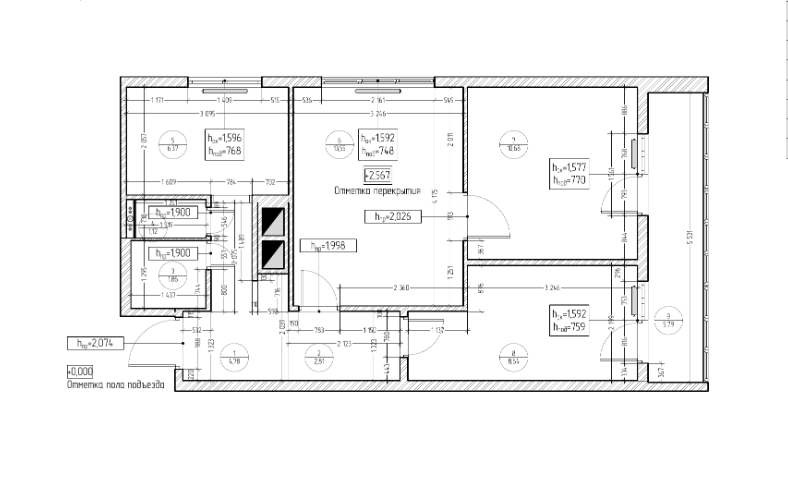 Планировка небольшой 3-комнатной квартиры для молодой пары