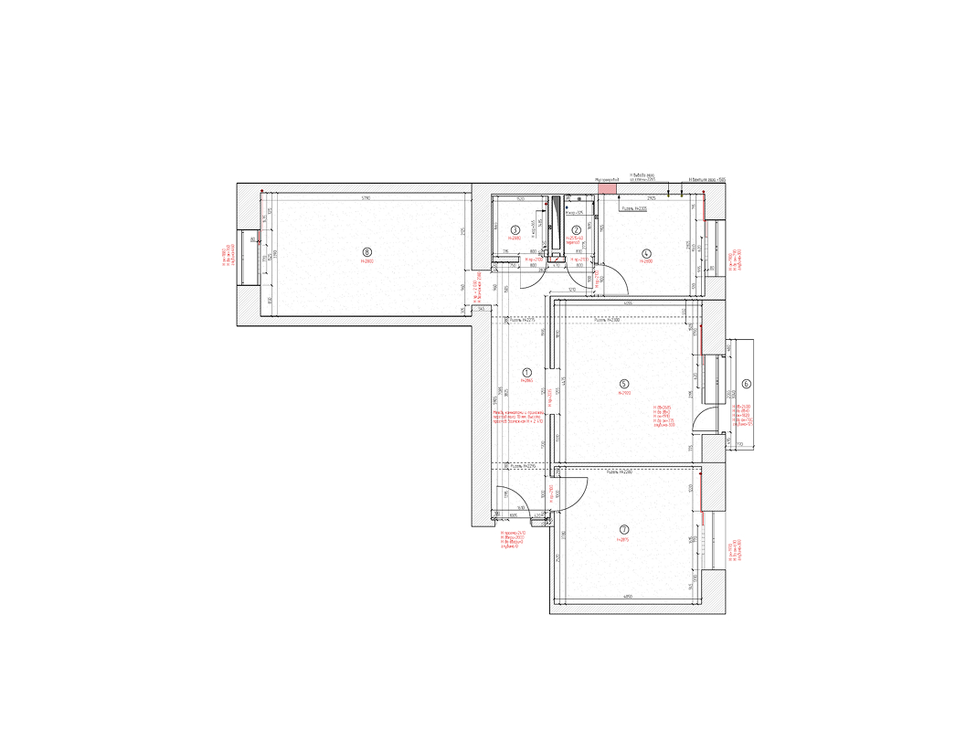 Планировка стильной трёшки для семейной пары