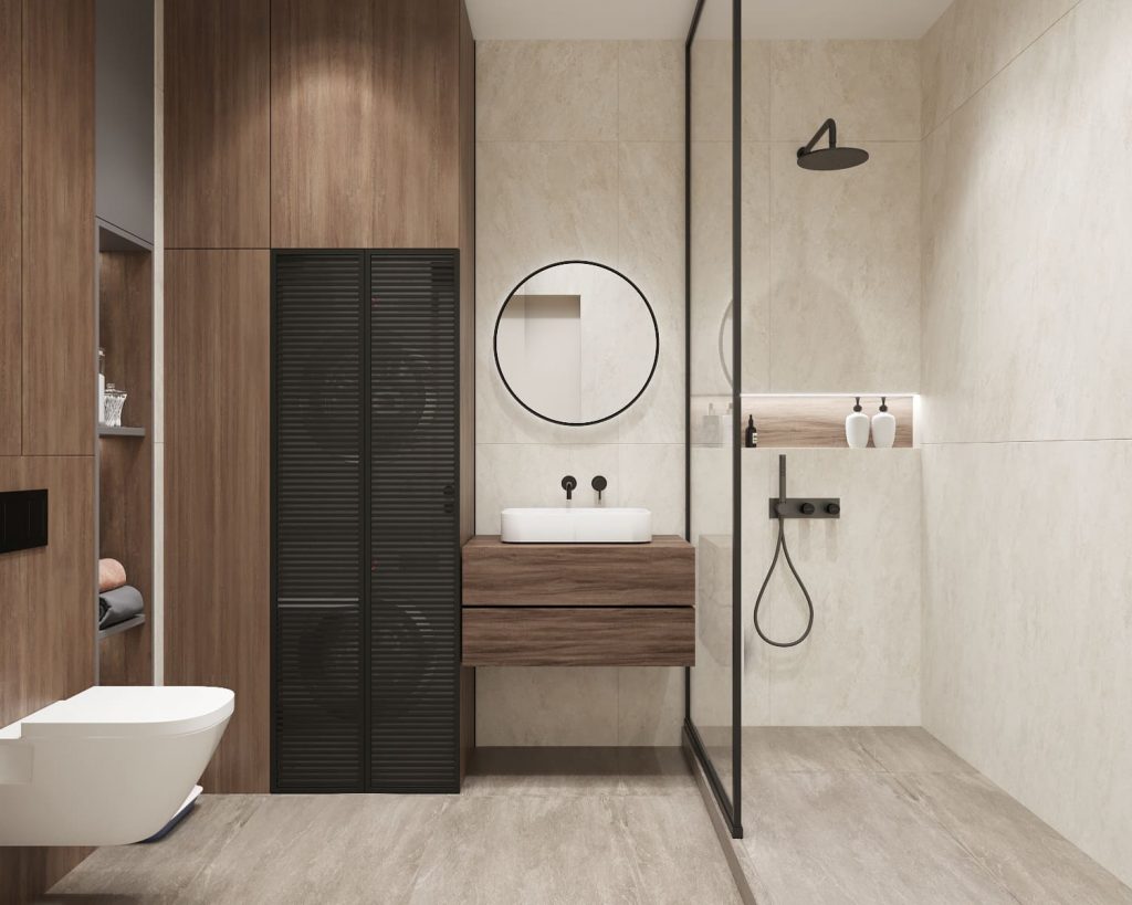 Дизайн ванной с душевой: планировочные решения с фото-примерами и практичные советы