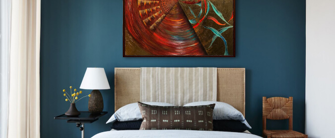 Картина «Дно сна» в интерьере